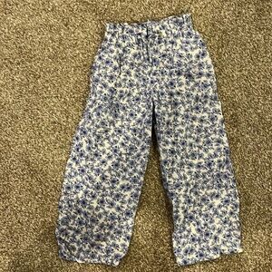 Super Cute Girls Zara Wide Leg Flower Pants